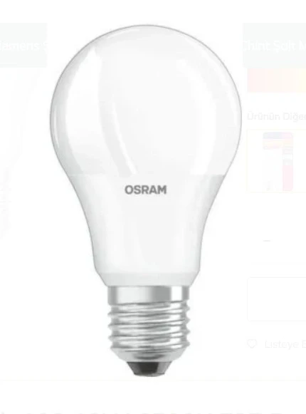 OSRAM E-27 13w Led Ampul BEYAZ Işık 6500k Led Value 1521 Lm 220 Volt (13w Tüketim 100w Değerinde ışık) ürün görseli 1