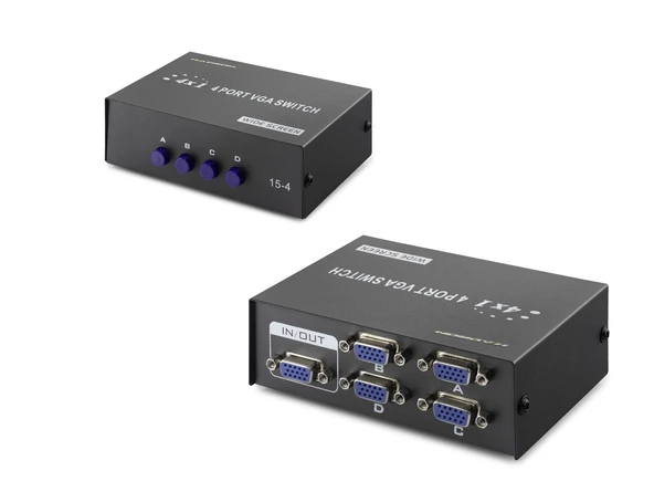 Vga Switch 4 In 1 Out 54 Mhz - Siyah HDX1329 ürün görseli 1