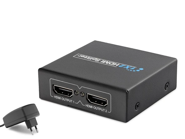 Hdmi Splitter 1080P 3D 1 In 2 Out - Siyah HDX1284 ürün görseli 1