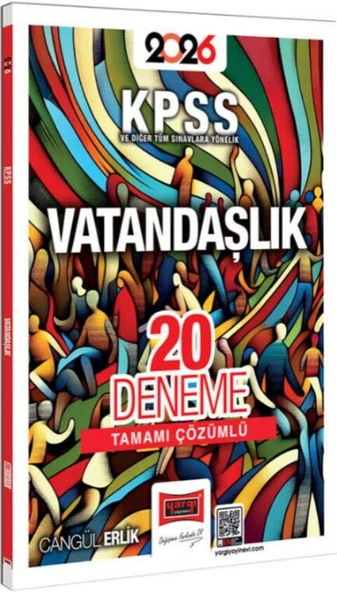 2026 KPSS ve Diğer Tüm Sınavlara Yönelik Tamamı Çözümlü Vatandaşlık 20 Deneme Yargı Yayınları ürün görseli 1