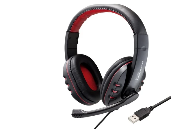 Kulaklık Usb Ps4 Uyumlu - Siyah Kırmızı HD1171 ürün görseli 1