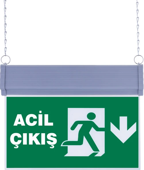 SG051-A3 Çift Yönlü Acil Yönlendirme Armatürü (Zincirli) Acil Çıkış Aşağı ürün görseli 1