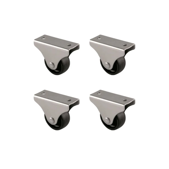 Furç Sabit Teker - 32MM - Siyah HKS228 - 4 Adet ürün görseli 1