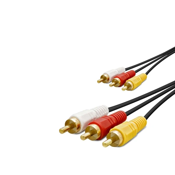 3Rca Kablo Gold 10M Siyah HDX5057 ürün görseli 1