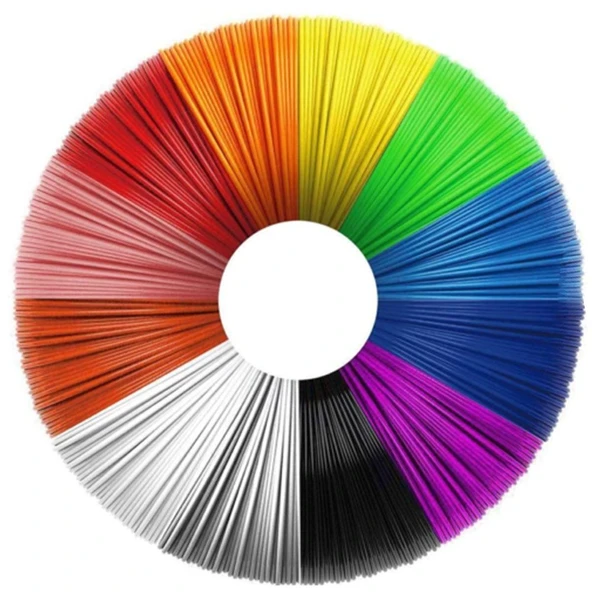 3D Kalem Yazıcı İçin Filament 10 Renk Toplam 20 Metre ürün görseli 1