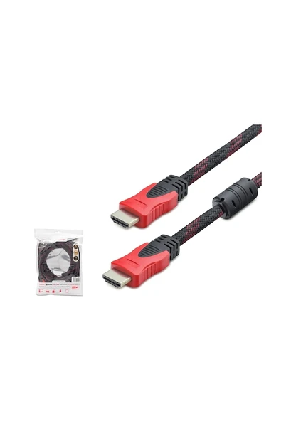 Hadron Hdx2017 10 Metre Hdmi (M) To Hdmi (M) Kablo Örgülü 10 Metre Siyah ürün görseli 1