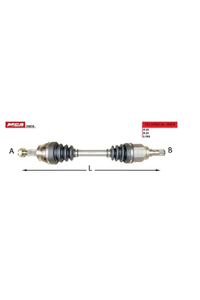 MGA Aks Sol (fıat: Lınea 1.6 Mjtd )mga-70819 ürün görseli 1