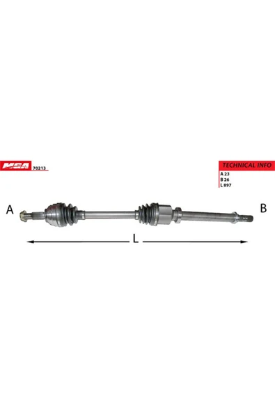 MGA AKS KOMPLE SAG ABSSIZ CLIO III MODUS 1.4 1.6 K4J K4M 1.5 K9K 5 VITES ROBOTIZE M-MGA 70213-391004571R ürün görseli 1