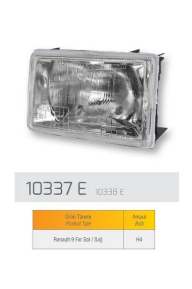 FARBA Renault R9 Ön Sağ Far Lambasi 10338ens ürün görseli 1