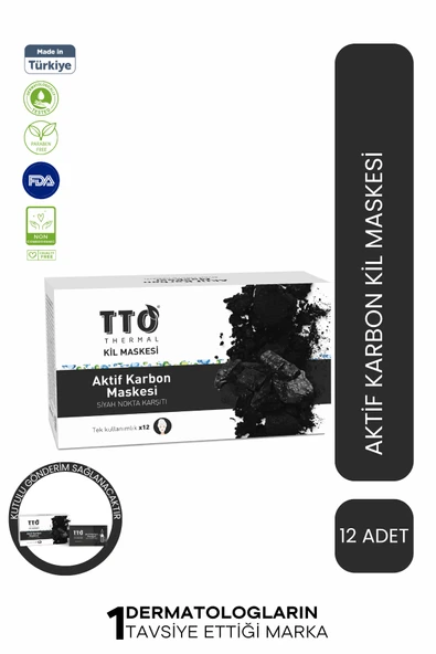 TTO THERMAL Aktif Karbon Maskesi Siyah Nokta Karşıtı ürün görseli 1