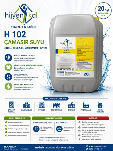 Hijeynkal Çamaşır Suyu H 102 20 kg ürün görseli 1