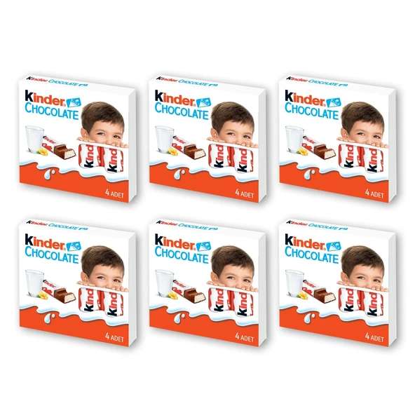 Kinder Chocolate T4 50 gr x 6 Adet ürün görseli 1