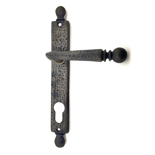 Antika Tarz Dekoratif Pirinç Misket WC Banyo Kapı Kolu - 245x34 mm, Oksit ürün görseli 1
