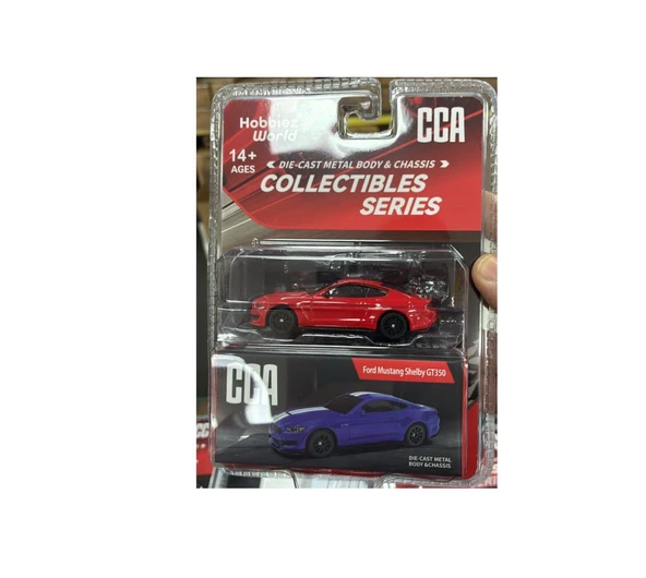 CCA Collectibles Series Ford Mustang Shelby GT350 Mavi 1/64 Model Araba ürün görseli 1