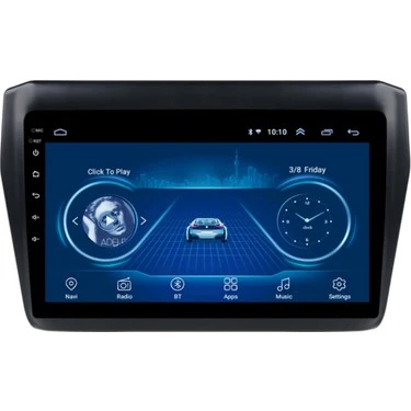EUROTEC Suzuki Swift 2017-2020 Android 3 Gb Ram + 32 Gb Rom Carplay Multimedya ürün görseli 1