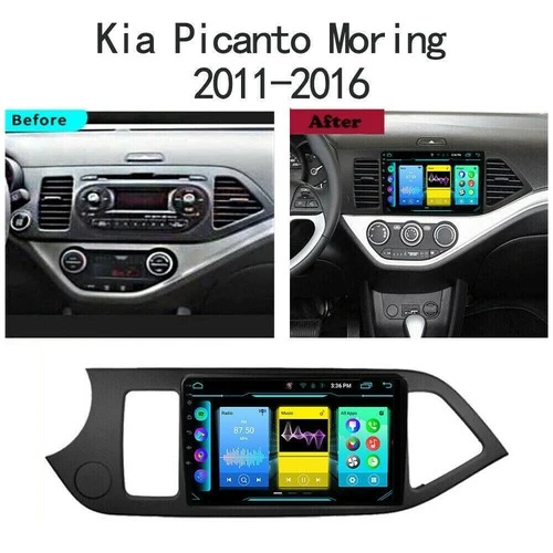AUDİOLİNE Kia Picanto Android 8 GB Ram + 128 GB Rom Carplay Multimedya + GERİ GÖRÜŞ KAMERASI HEDİYE ürün görseli 1