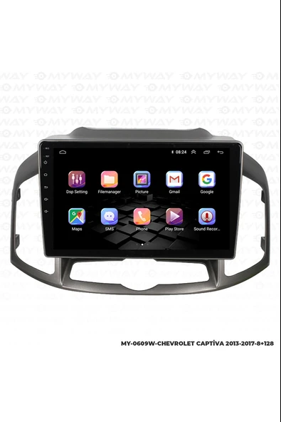Drivetec Chevrolet Captiva 2012-2015 Android  8 GB Ram + 128 GB Rom Carplay Multimedya + GERİ GÖRÜŞ KAMERASI HEDİYE ürün görseli 1