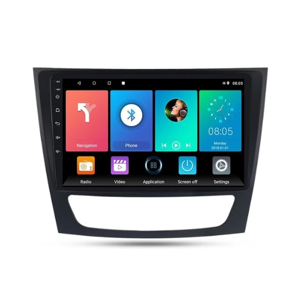 Drivetec Mercedes W211-W219-E240-E270 Android 8 GB Ram + 128 GB Rom Carplay Multimedya + GERİ GÖRÜŞ KAMERASI HEDİYE ürün görseli 1