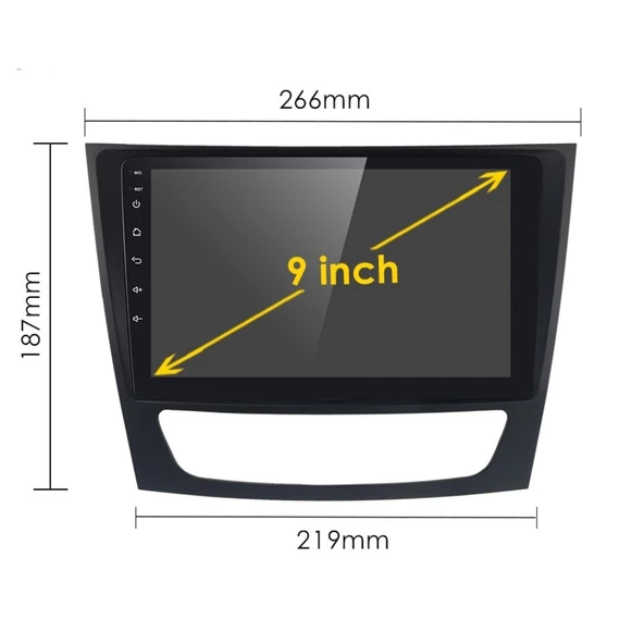 EUROTEC Mercedes E280-E200-E220-E300-E350 Android 3 Gb Ram + 32 Gb Rom Carplay Multimedya - Resim 2