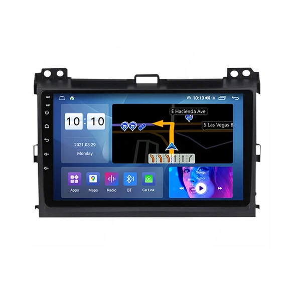 AUDİOLİNE Toyota Land Prado 2004-2009 Android 8 GB Ram + 128 GB Rom Carplay Multimedya + GERİ GÖRÜŞ KAMERASI HEDİYE ürün görseli 1