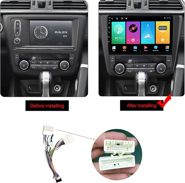 Drivetec Renault Kadjar 2015-2017 Android 4 Gb Ram + 64 GB Rom Carplay Multimedya + GERİ GÖRÜŞ KAMERASI HEDİYE ürün görseli 1