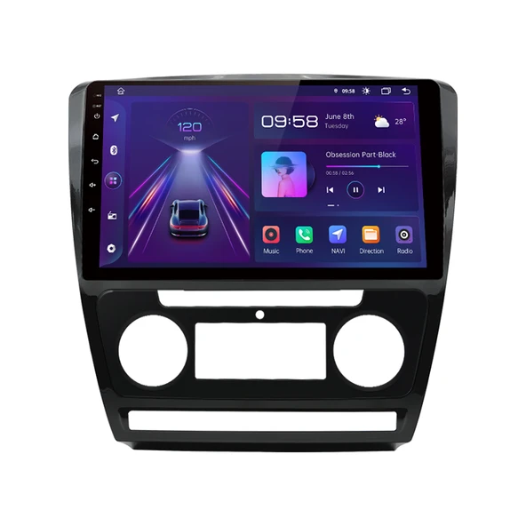 Drivetec Skoda Octavia 2007-2014 Android 4 Gb Ram + 64 GB Rom Carplay Multimedya + GERİ GÖRÜŞ KAMERASI HEDİYE ürün görseli 1