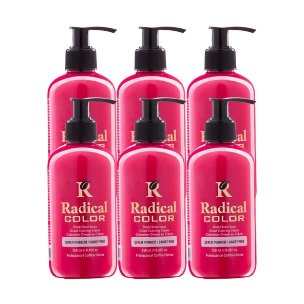 Radical Color NEW 25/Candypink Amonyaksız Su Bazlı Saç Boyası 250 ML 6 Adet Şeker Pembesi ürün görseli 1