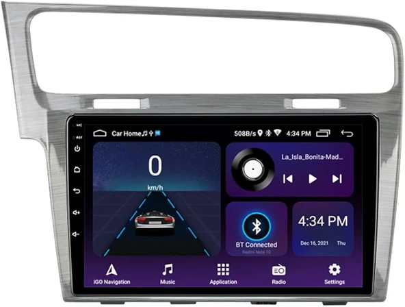 Drivetec Volkswagen Golf 7 Grey Çerçeve Android 2 Gb Ram + 32 Gb Rom Carplay Multimedya ürün görseli 1