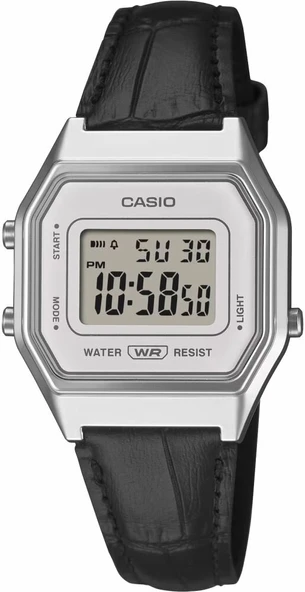 Casio LA680WEL-1DF Retro Quartz Siyah Deri Kordon Gri Kadran 29 mm Kadın Kol Saati ürün görseli 1