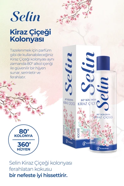 Parfümlü Kolonya Kiraz Çiçeği 400 ml 2'li Set - Resim 3