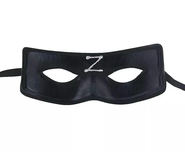 Zorro Maskesi Arkadan Lastikli Z Baskılı ürün görseli 1