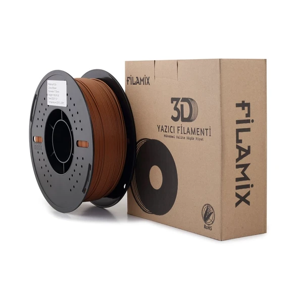 Filamix Pla+ Kahverengi Filament 1.75mm - Plastik Makara - 1 kg ürün görseli 1