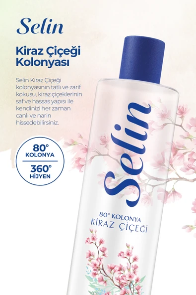 Parfümlü Kolonya Kiraz Çiçeği 400 ml 2'li Set - Resim 4