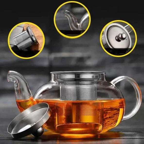 Demlik 1000 ml Çelik Süzgeç (CD-1000M) ürün görseli 1