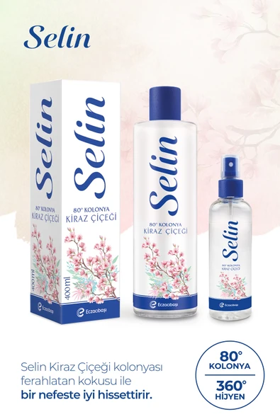 Parfümlü Kolonya Kiraz Çiçeği 400 ml 2'li Set - Resim 7
