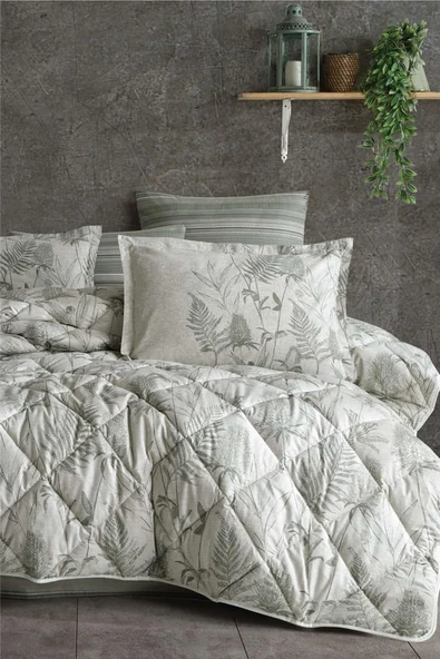 Clasy %100 Pamuk Çift Kişilik Uyku Seti Tuva Yeşil ürün görseli 1