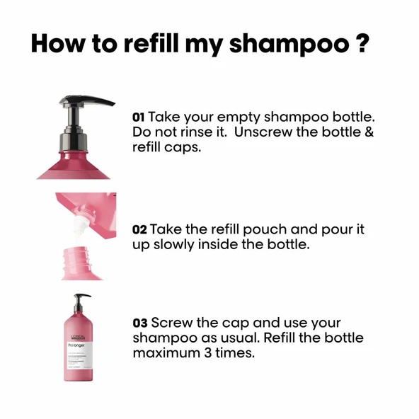Loreal Professionnel Pro Longer Şampuan Refilli 1000 ml - Resim 2