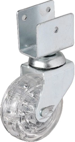 Hts 328 - 50x20 mm Şeffaf Makaralı Kısa U Tablalı Teker 4 Adet ürün görseli 1