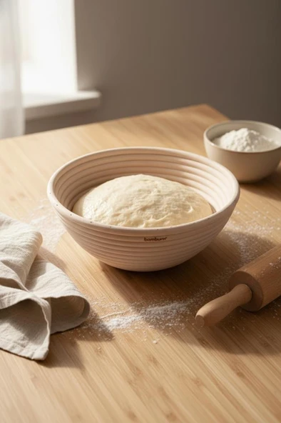 Bambum Puder - Ekmek Mayalama Sepeti Yuvarlak 22 Cm ürün görseli 1