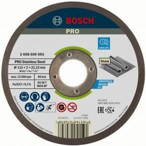 Bosch StainlessSteel Kesme Diski 115x2x22,23mm ürün görseli 1