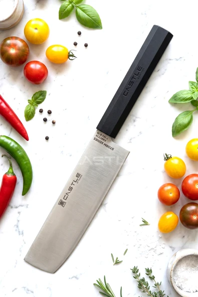 Asia Serisi Nakiri Uzak Doğu Mutfak Şef Bıçağı Et Ekmek Sebze Salata Şef Bıçak LZG-121 ürün görseli 1