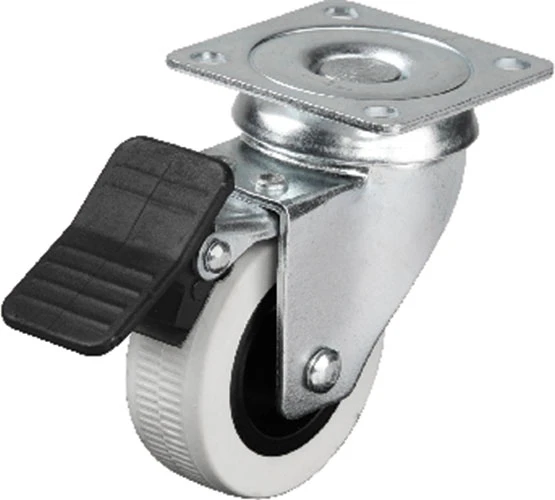Hts 334 - 50x20 mm Çift Bilyalı Tablalı Frenli Teker 4 Adet ürün görseli 1
