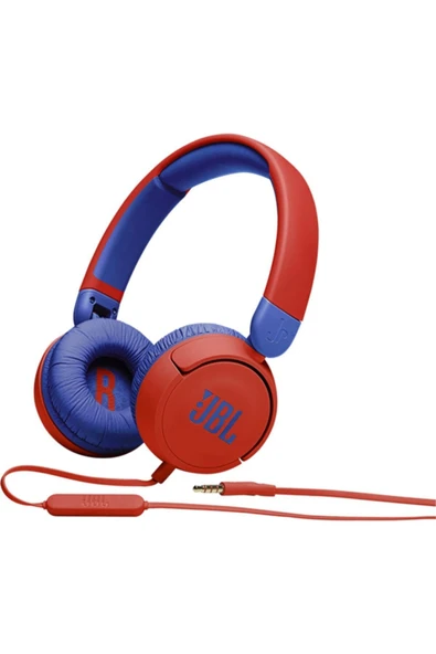 JBL Jr310 Kırmızı Kablolu Kulak Üstü Çocuk Kulaklığı ürün görseli 1