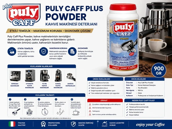Puly Caff Plus Powder Kahve Makinesi Temizleyici 900 Gr ürün görseli 1