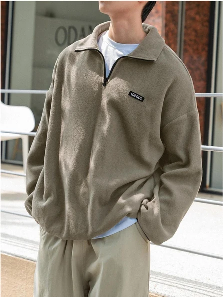 Erkek Polar Oversize Sweatshirt Polar Sweatshirt ürün görseli 1