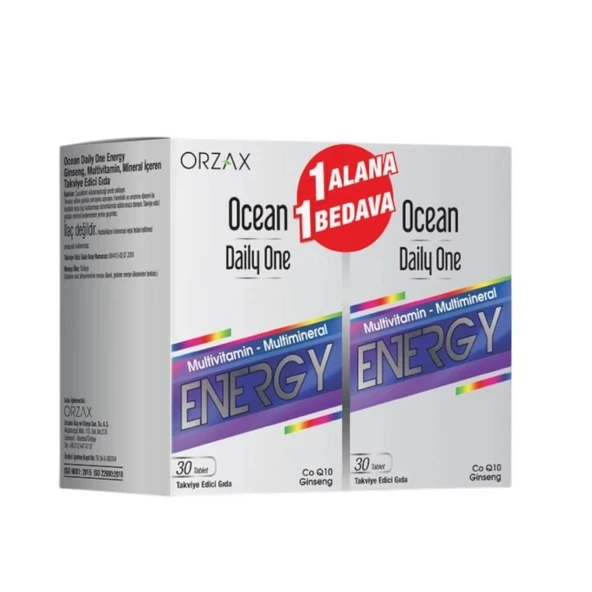 Ocean Daily One Energy Multivitamin-Multimineral Koenzim Q10 Ginseng 30+30 Tablet ürün görseli 1