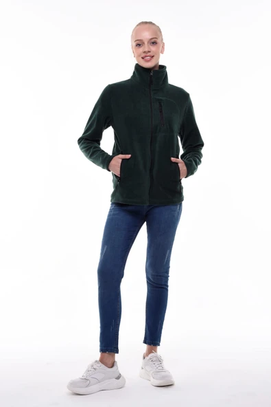 Store Kadın Polar Tam Fermuarlı Outdoor 3 Cepli Spor Polar Ceket KDN-PLR17 ürün görseli 1