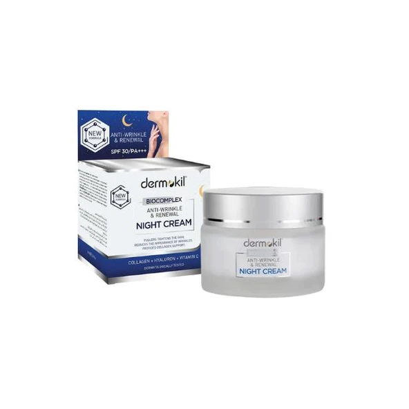 Dermokil Kırışıklık Karşıtı & Yenileyici Gece Kremi 50 ml ürün görseli 1