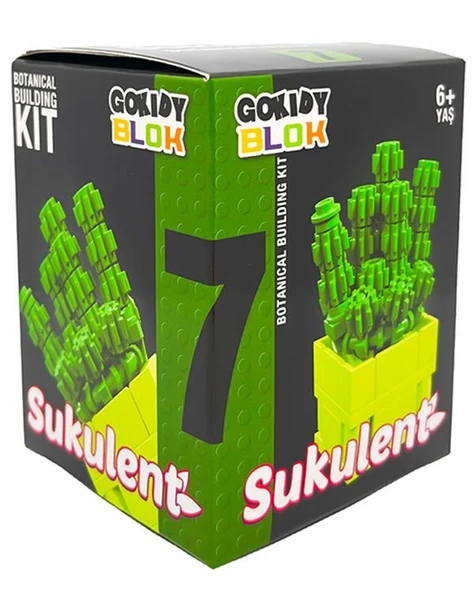 Gokidy Blok Sukulent Bitki Yapım Seti No 7 OZA61531 ürün görseli 1