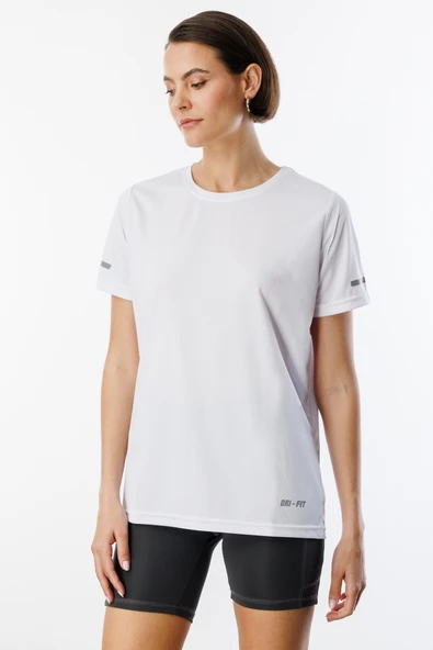 Kadın Nem Emici Hızlı Kuruma Atletik Teknik Performans Spor T-shirt DRIFIT-KISAKOL ürün görseli 1